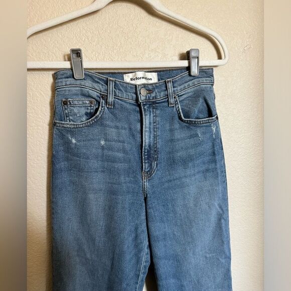 Reformation Stretch Flood Jean Size 26 in Catalina Wash‎ High Rise - Picture 3 of 8